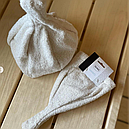 Шапка для лазні з льону 940 белая Harvia, фото 4