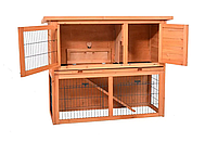 Клітка для домашніх тварин HECHT BUNNY, двоярусна кролятниця, 111,5 x 45 x 92 см, фото 2