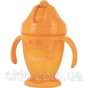 Поїльник Baby Team 5011 з силіконовою трубочкою і ручками, від 9 місяців, 220 мл