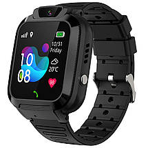 Дитячий смарт годинник Smart baby watch Q20 GPS з сім картою, камерою, прослуховуванням Чорний, фото 3