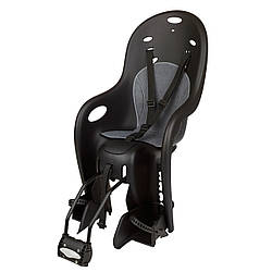 Дитяче велокрісло заднє Dieffe Bikey Relax RFM, на підсідельну трубу, 22 кг, нахил 10°, чорний/сірий