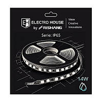LED стрічка 14Вт 24В SMD2835 180 діодів, 1400 Лм, теплий білий 3000K, серія IP65 Electro House by Rishang