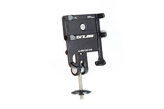 Тримач гаджета GUB G-95 алюмінієвий в кришку рульової, з поворотним механізмом, чорний