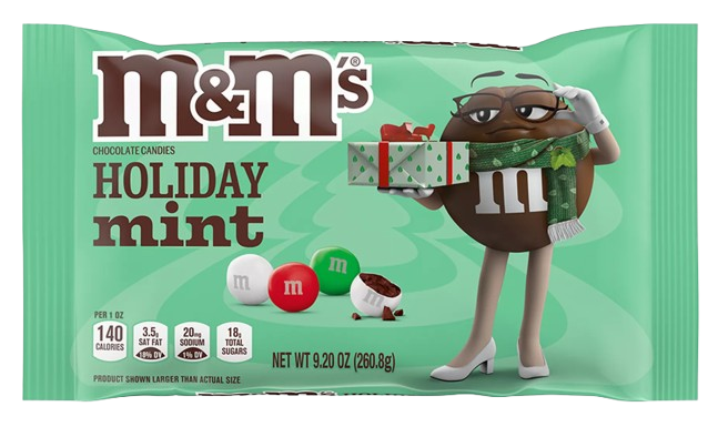 Драже M&M's Holiday Mint Chocolate Christmas Candy 260.8г