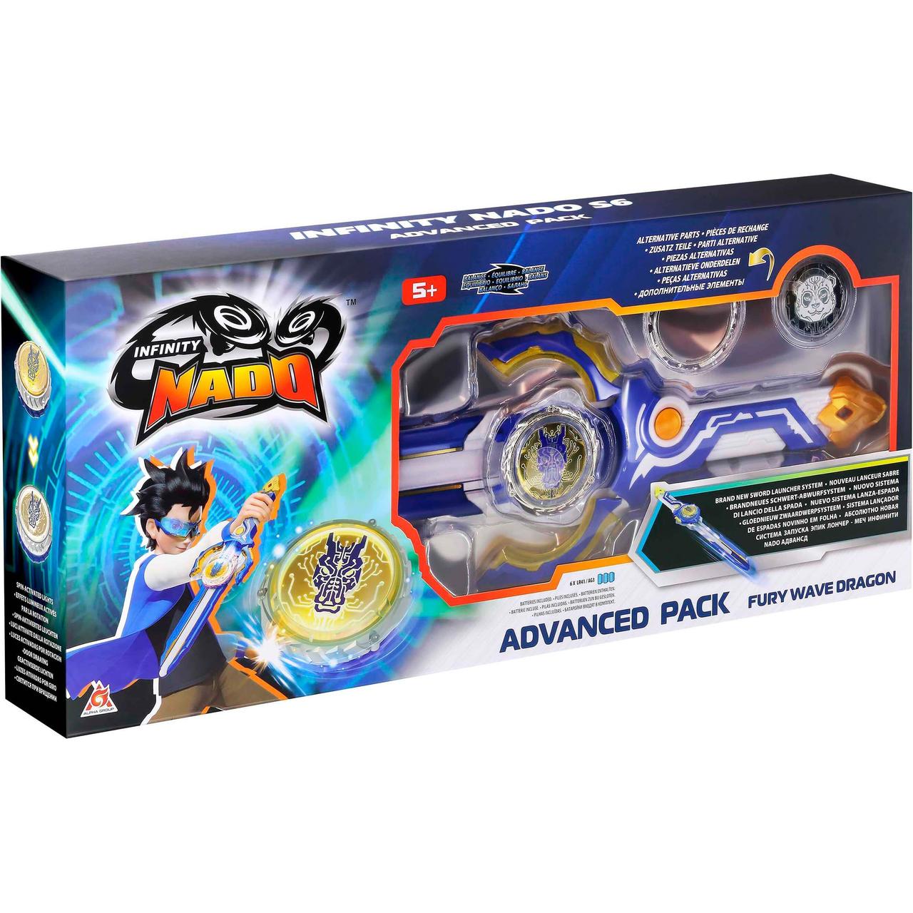 Ігровий набір Дзиґа Юла Infinity Nado VI серія Advanced Pack Fury Wave Dragon Лютий Дракон EU654131, фото 1