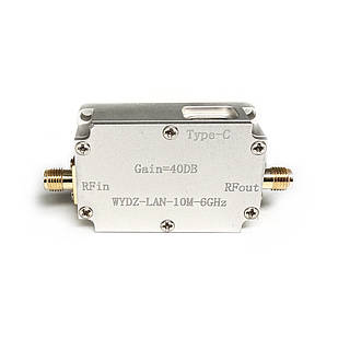 Малошумний підсилювач LNA 40dB 10M-6GHz WYDZ-LAN оригінал