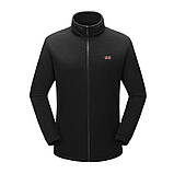 Флісова кофта з підігрівом чорна ФлісоТерм 2XL, фото 2