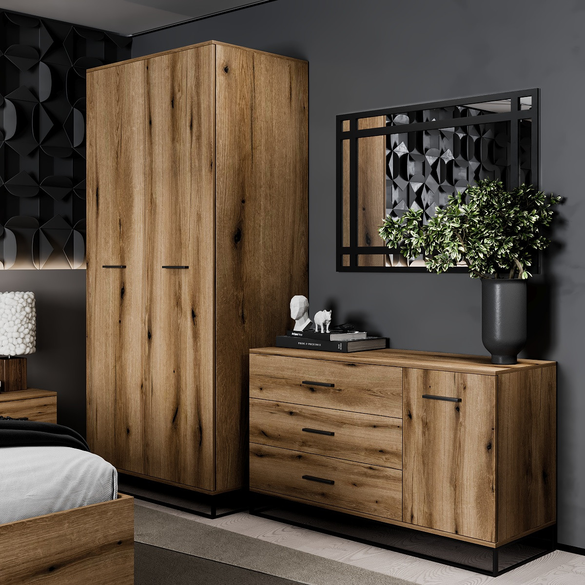 Шафа Art in Head Asсet 900x2000x590 Дуб Евок Безкоштовна Доставка, фото 1