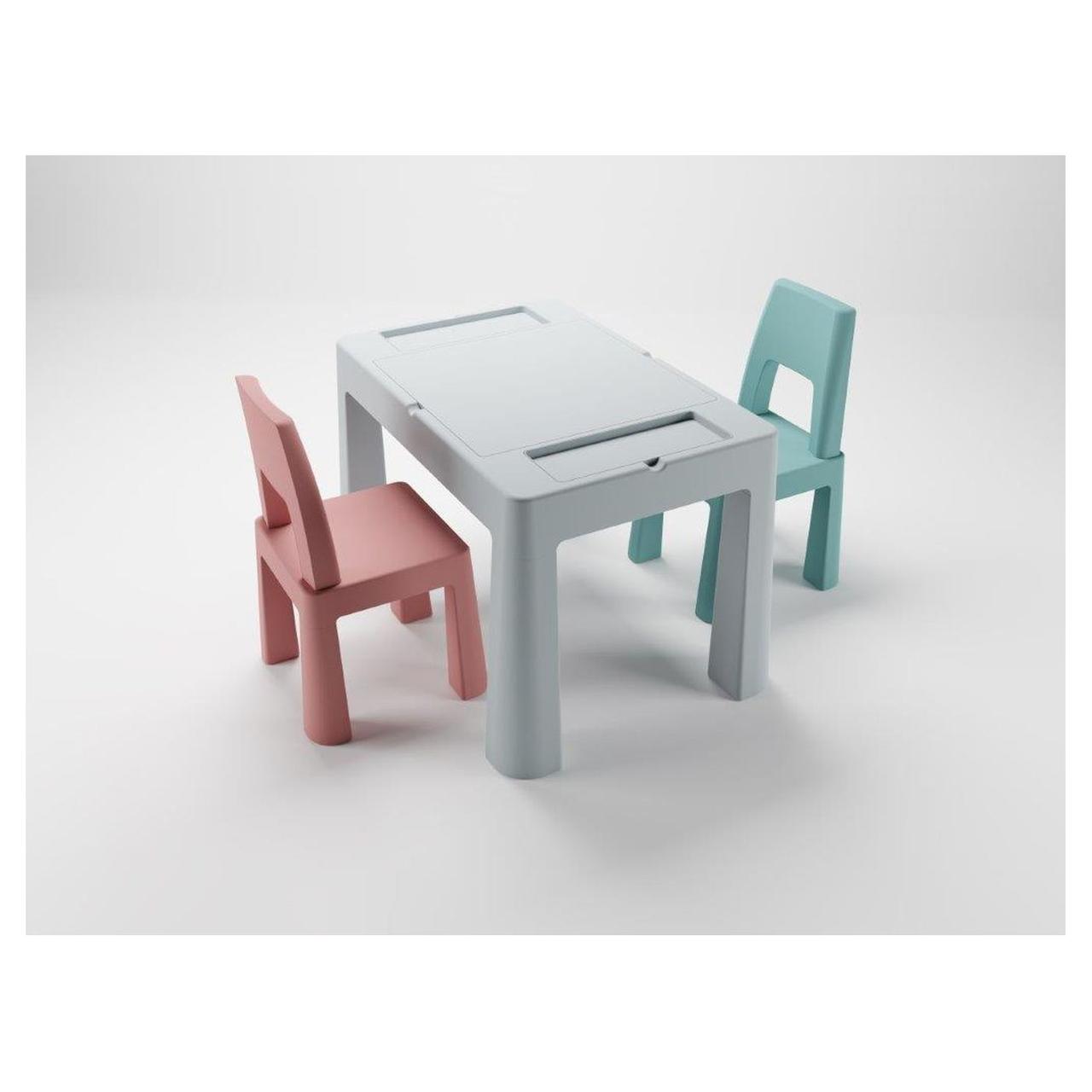 Комплект стіл та 2 стільці Tega Multifun 1+2 TI-011-174 turquoise / old rose / grey (бірюзовий / рожевий / сірий), фото 1