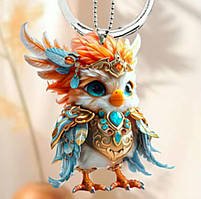 Брелок - підвіска на ключі у вигляді символу року за Китайським гороскопом з акрилу рік ПІВНЯ