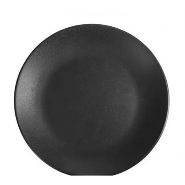 Тарілка дрібна кругла Black порцелянова Porland 200 мм 187620/Bl