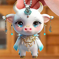 Брелок - підвіска на ключі у вигляді символу року за Китайським гороскопом з акрилу рік БИКУ