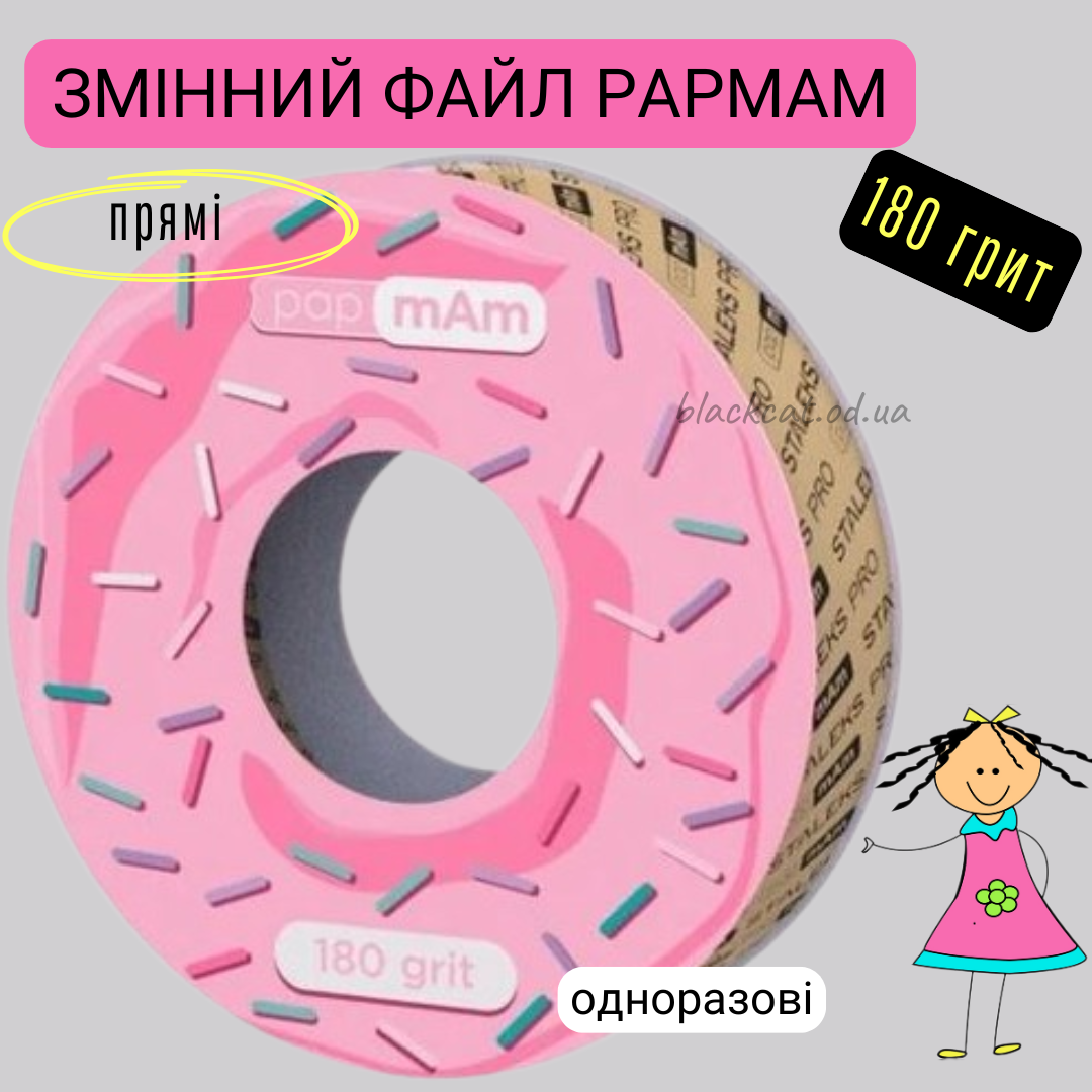 Змінний файл-стрічка papmAm EXPERT 180 грит для пластикової котушки Staleks