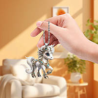 Брелок - підвіска на ключі у вигляді символу року за Китайським гороскопом з акрилу рік КОНЯ