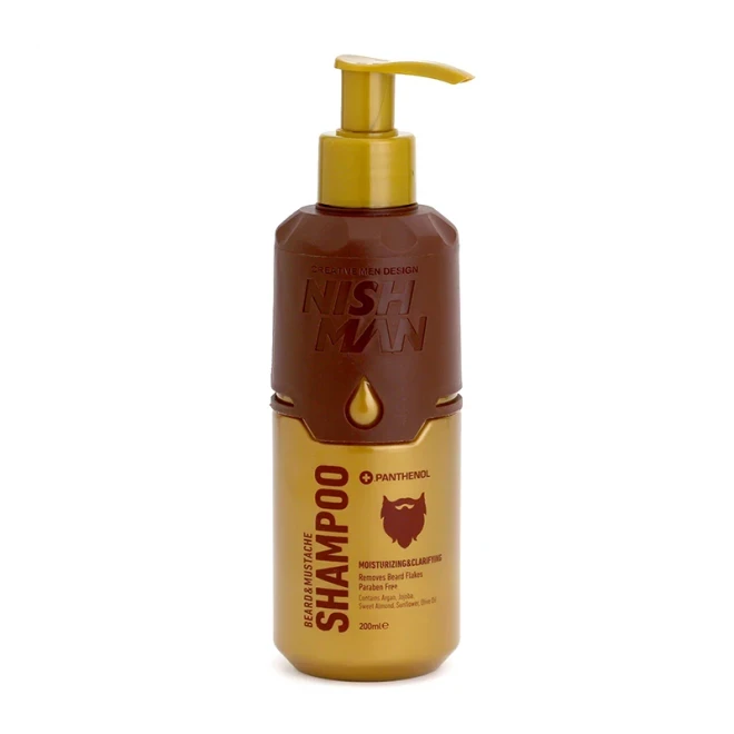 Шампунь для бороди та вусів Nishman Beard and Mustache Shampoo 200 мл