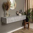 Підвісний туалетний столик для макіяжу, настінний косметичний столик з двома висувними ящиками, фото 3