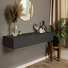 Підвісний туалетний столик для макіяжу, настінний косметичний столик з двома висувними ящиками, фото 4