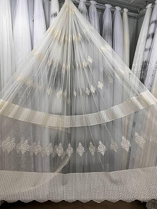 Тюль фатинова корд заввишки 2,8 м.крем, фото 1