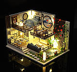 Румбокс Японська естетика Інтер'єрний конструктор Moxiang Bamboo Rhyme Book Nook M-029 + купол, фото 6