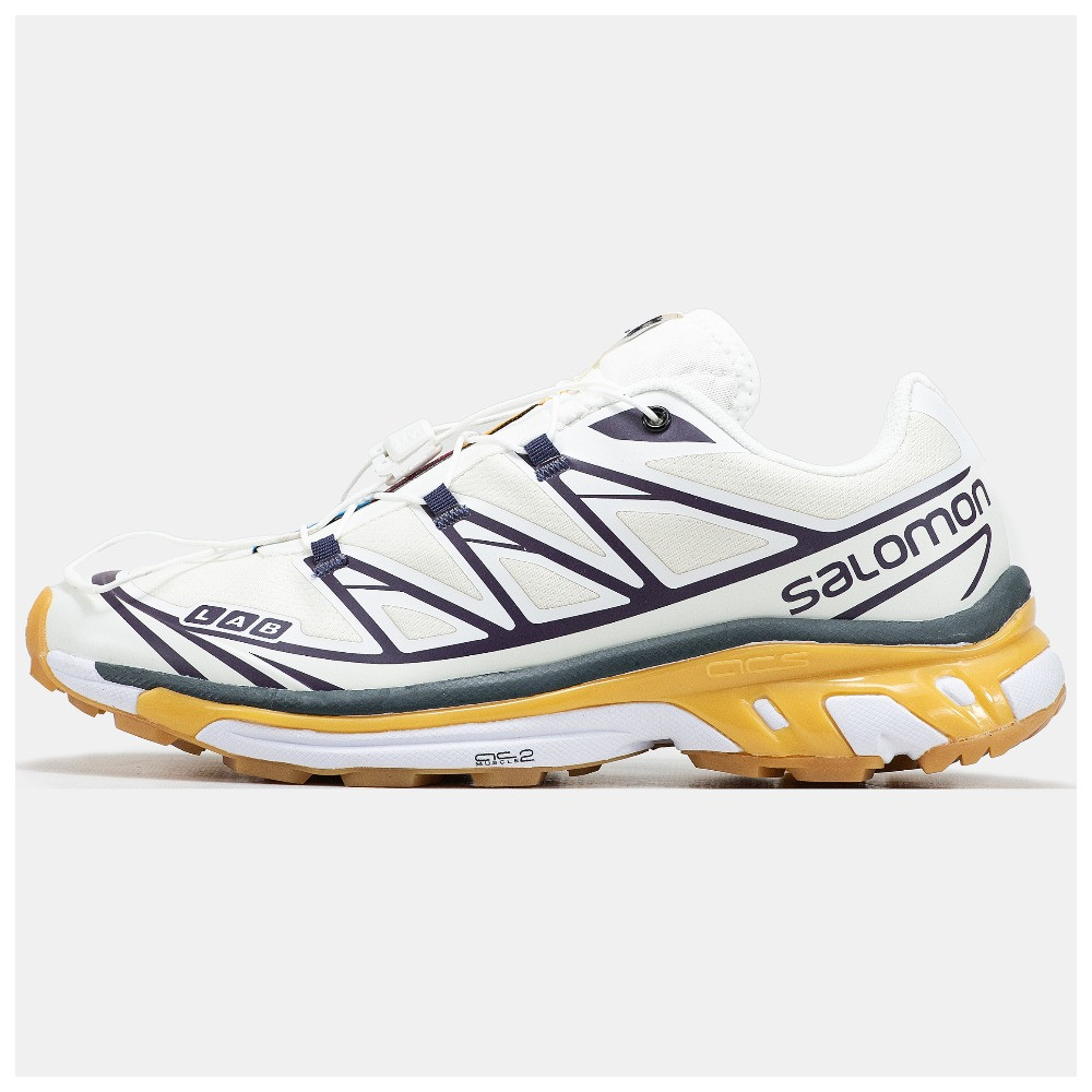 Чоловічі кросівки Salomon XT-6 LAB Soft Ground Violet White, білі кросівки саломон хт6 лаб