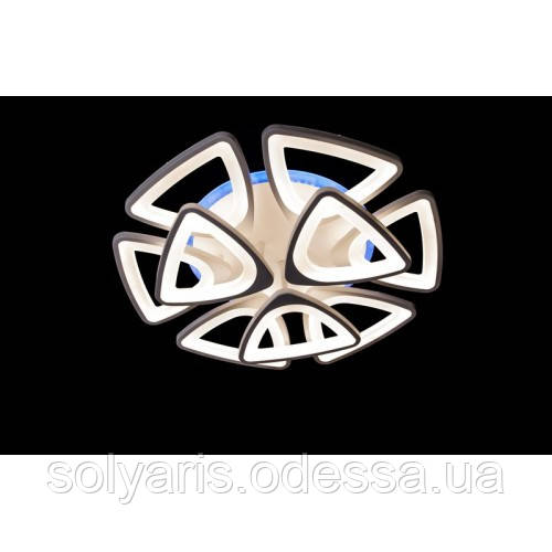 Стельова LED-люстра з димером і підсвіткою, 165 W 5548/6+3 LED dimmer сірий