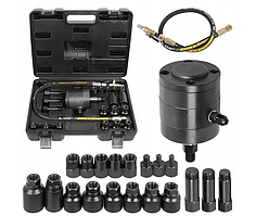 Знімач пневматичний форсунок BOSCH SIMENS DELPHI DENSO 21 од. з перехідниками М8-M31 Falcon F05851