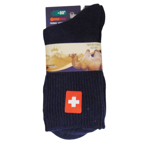 Шкарпетки термо медичні верблюжа шерсть Корона 42-48 сині 1551, фото 1