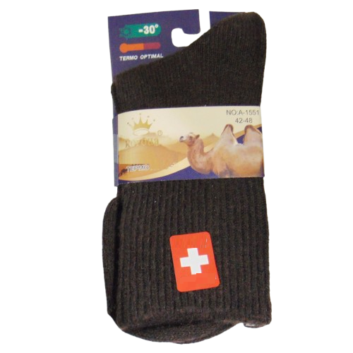 Шкарпетки термо медичні верблюжа шерсть Корона 42-48 коричневі 1551, фото 1