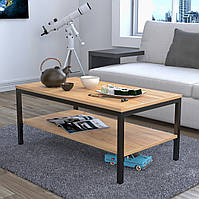 Журнальний стіл лофт Loft Design L-1 Дуб Крафт Золотий