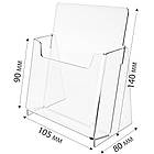 Настільна буклетниця А6 вертикальна, кишеня для буклетів з акрилу, 105х150мм, фото 2