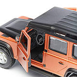 Автомодель - LAND ROVER DEFENDER 110 (асорті білий, помаранчевий металік 1:32), фото 8