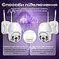Набір вулична поворотна IP-камера відеоспостереження WiFi HD-68 3 МП камера вайфай зовнішнього спостереження для дому, фото 7