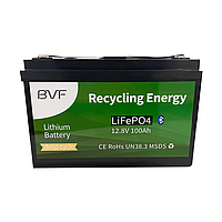 Акумулятор LiFePo4 (Літій-залізо-фосфатні) BVF 12.8V 100Ah BMS з Bluetooth