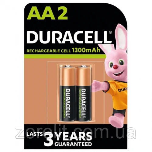 Акумулятор тип AA Duracell HR6 (AA) 1300mAh уп. 2 шт