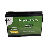 Акумулятор LiFePo4 (Літій-залізо-фосфатні) BVF 12.8V 200Ah BMS з екраном