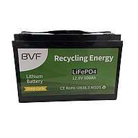 Акумулятор LiFePo4 (Літій-залізо-фосфатні) BVF 12.8V 100Ah BMS з екраном