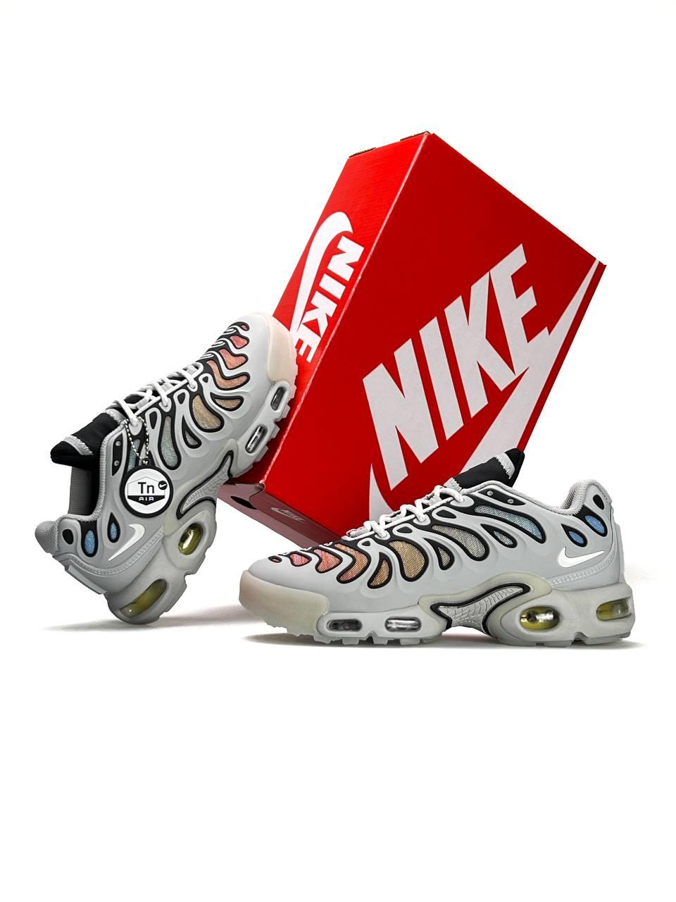 Чоловічі кросівки Nike Air Max Plus Drift Light Grey, кеди Найк сірі гума текстиль водовід. Чоловіче взуття