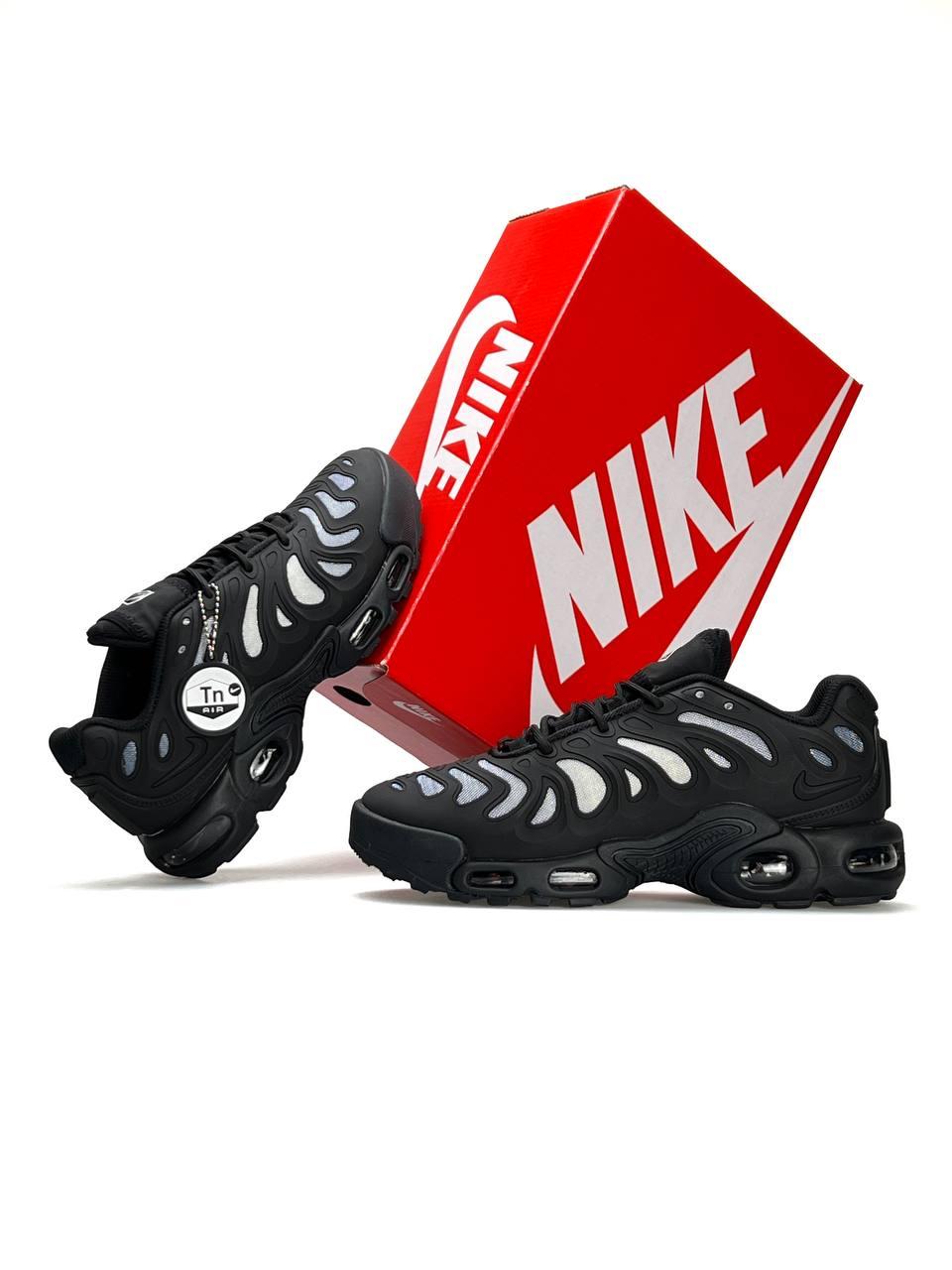 Чоловічі кросівки Nike Air Max Plus Drift Black, кеди Найк чорні гума текстиль водовід. Чоловіче взуття