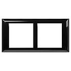 Рамка з супорт 2-постова 63,5х127,2х7мм з каркасом для In-Liner Front, Aero чорна [4402914] Avanti ДКС