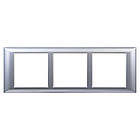 Рамка з супорт 3-постова 63,5х183,9х7мм з каркасом для In-Liner Front, Aero срібляста [4404916] Avanti ДКС