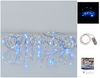 Електрогірлянда Yes! Fun Нитка на мідному дроті 20 LED синя, 2 м статична батарейки