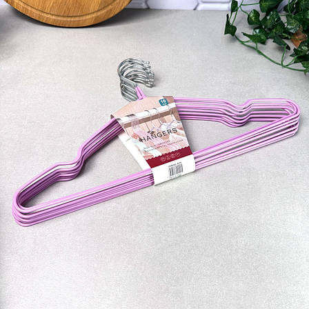 Набір нековзних плічок для одягу 10 шт із силіконовим напиленням Hangers, фото 1