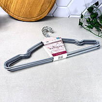Набір нековзних плічок для одягу 10 шт із силіконовим напиленням Hangers, фото 5