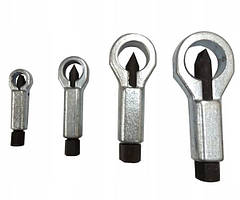 Набір головок для зняття пошкоджених гайок LEX LXNCS4