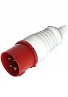 Вилка переносна LM2007 (ВП) Lemanso 32А/4п (3п+н) 380-415V IP44 червона LEE-024L