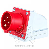 Вилка стационарна LM2033 (ВС) Lemanso 32А/4п (3п+н) 380-415V IP44 червона LEE-524