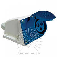 Гніздо стаціонарне LM2027 (ГС) Lemanso 32А/3п (2п+н) 220-240V IP44 синє LEE-123L