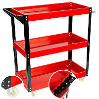 Візок з 3 полицями MAX, металевою ручкою та міцною конструкцією
