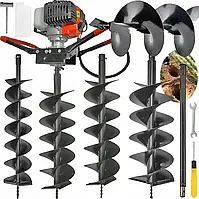 Мотобур бензиновий BULLTECH BT-7012 з 3 бурами