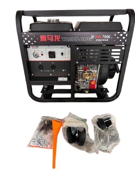 Генератор дизельний на колесах YAMALONG YML7000 5.0/5.5 кВт для дому та будівництва, фото 1